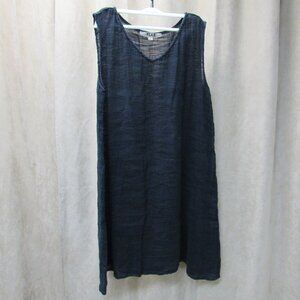 FLAX Size P(4-6) Linen/Cotton Gauzy Swim Cover Up Semi-Sheer